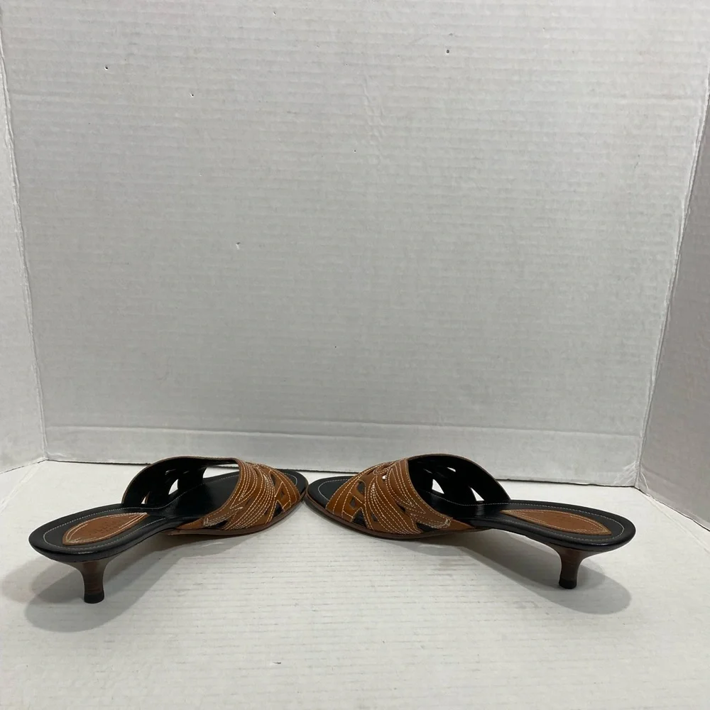 Cole Haan Brown Leather Slide Sandals